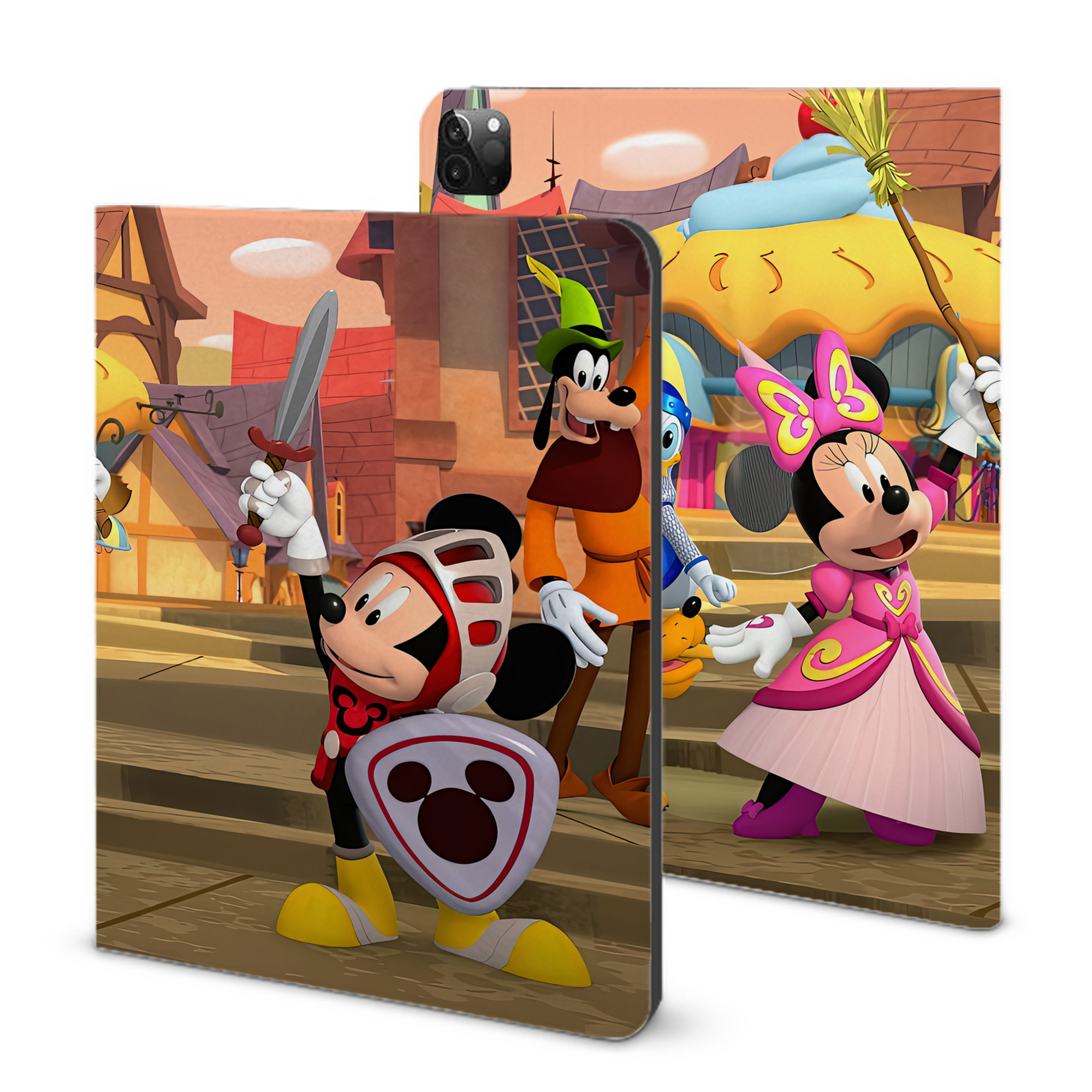 （画像用） ミッキーマウス Mickey Mouse IPadケース ペンホルダー付き ブックスタイルデザイン